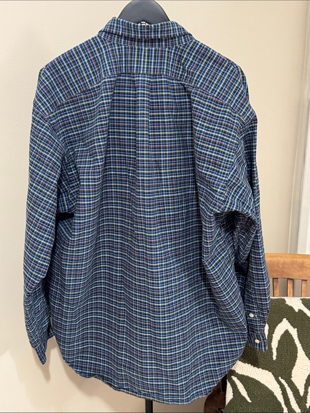 Ralph Lauren Big Shirt Plaid 100%‎ Cotton Men’s Large - Picture 4 of 6